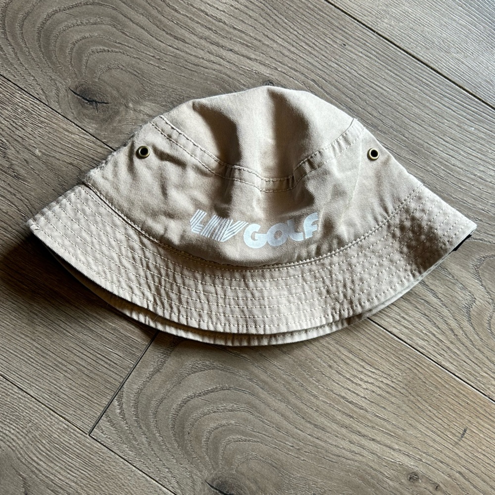 Kids LIV Golf Tan Bucket Hat size L/XL NWOT